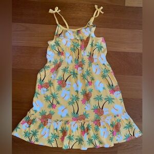 Gymboree Aloha Sunshine Pineapple Hawaiian dress Size 9 Vintage